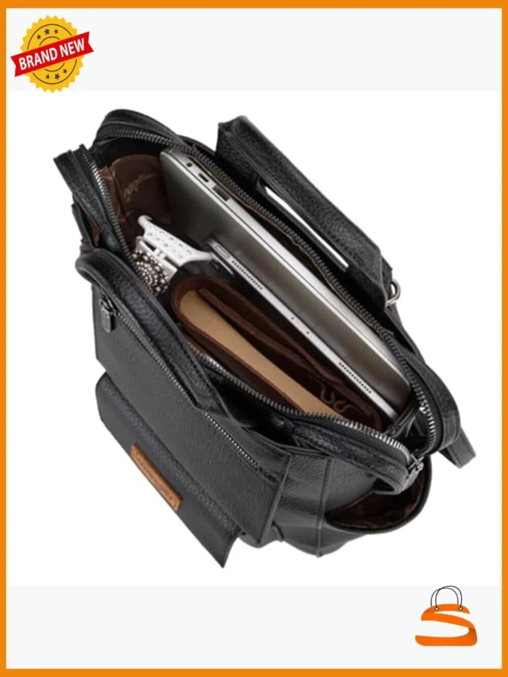 Vegan Leather Convertible Backpack Purse Anti Theft